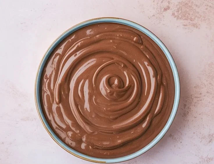 Delicious brownie batter dip served with fresh fruits and snacks