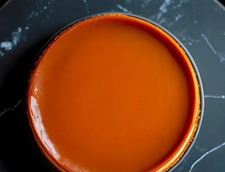 Delicious homemade caramel cheesecake topped with caramel sauce