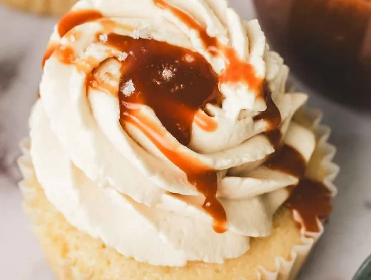 Delicious caramel whipped cream topping on desserts