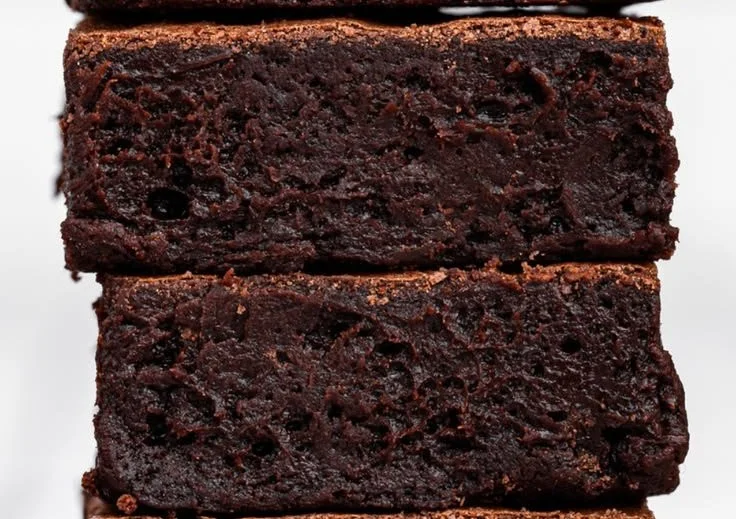Delicious classic fudgy brownies with a rich chocolate texture