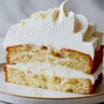 Delicious coconut milk frosting on a cake