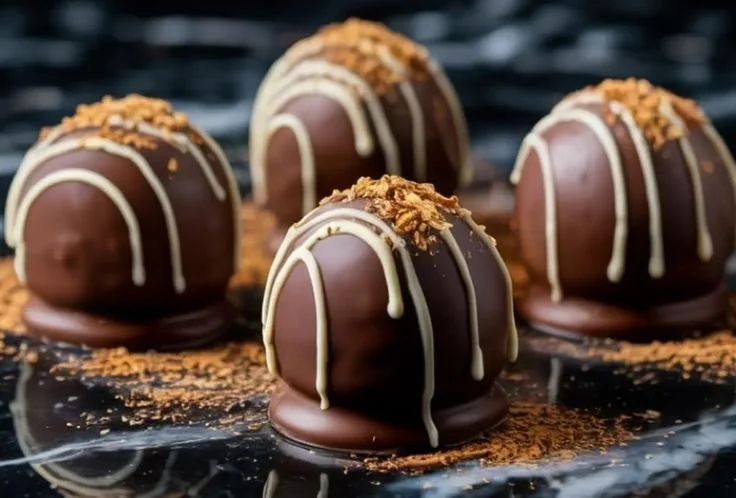 Delicious homemade Eggnog Truffles on a festive plate