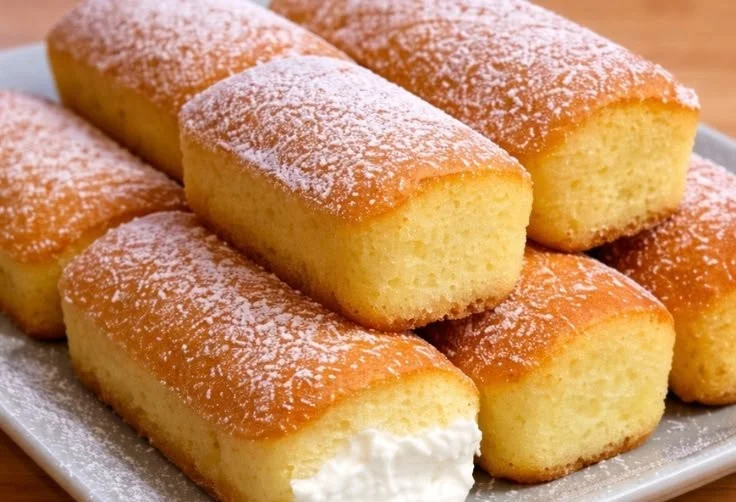 Delicious homemade Twinkies on a plate ready to be enjoyed.