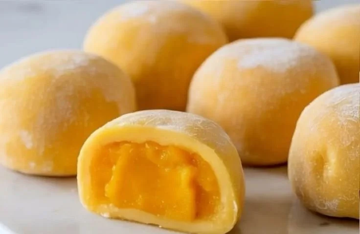 Delicious Mango Mochi dessert with a tropical flavor