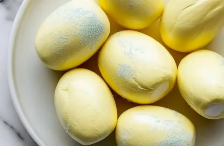 Homemade Marshmallow Easter Eggs decorated for the holiday season