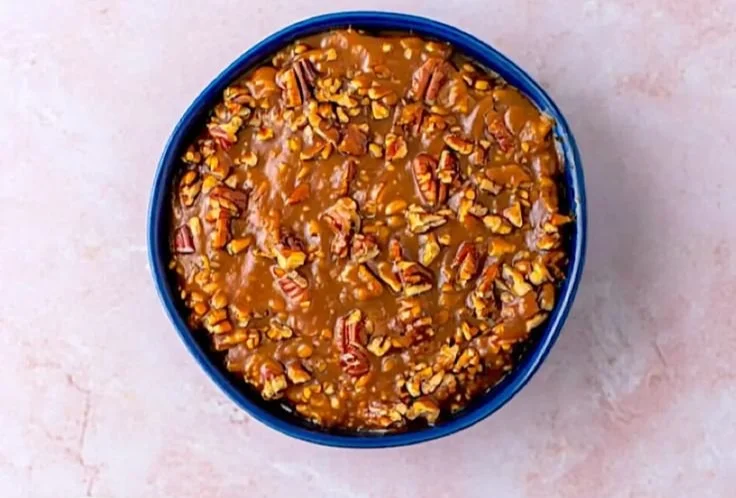 Delicious pecan pie dip ready to be served with crackers