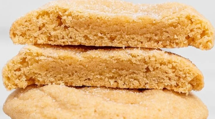 A plate of soft and chewy sugar cookies, ready to enjoy for dessert.