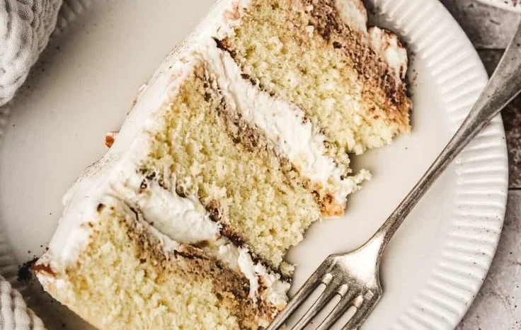 Delicious tiramisu birthday cake with layers of coffee and mascarpone cream