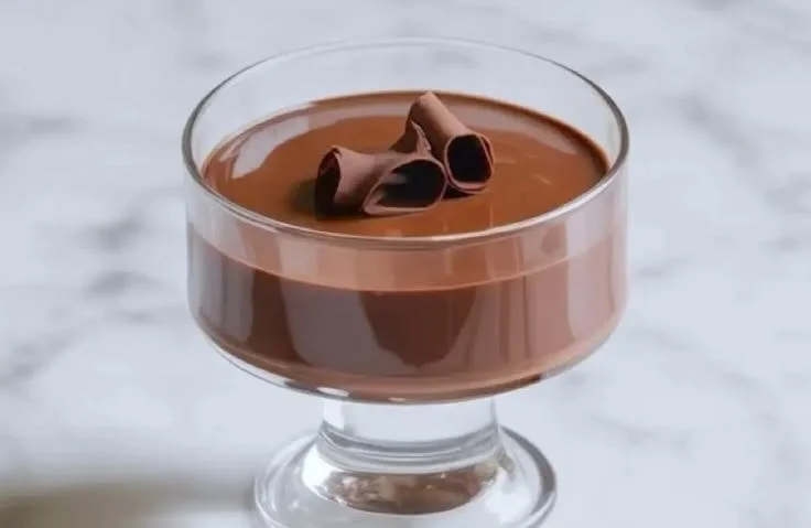 Deliciously creamy Tofu Chocolate Mousse served in a bowl
