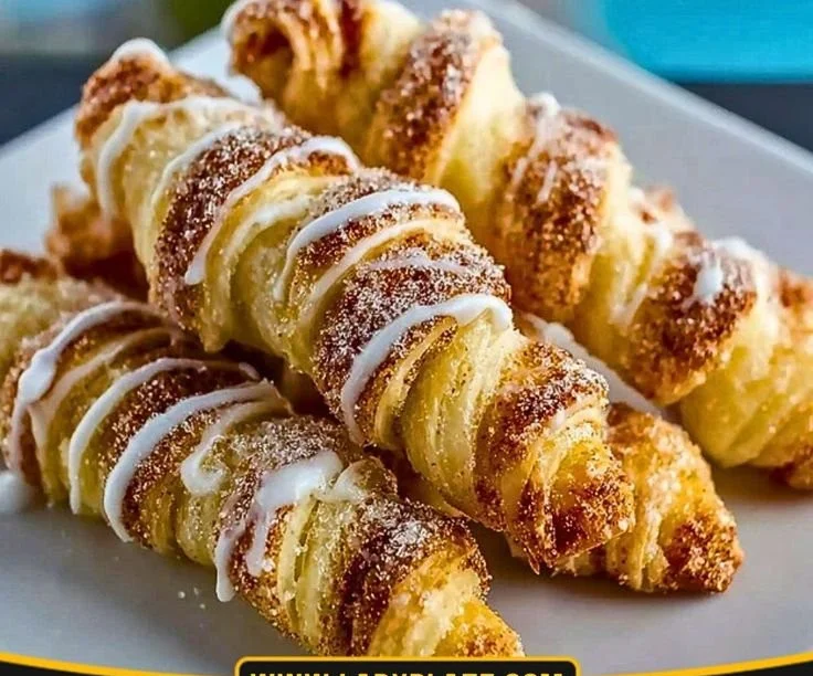 Delicious homemade Baked Cinnamon Twists ready to be served