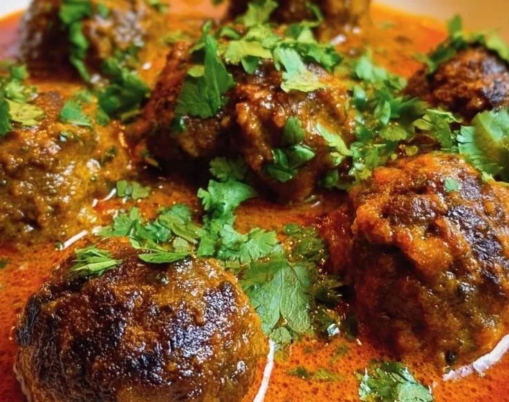 Delicious Beef Kofta Curry meatballs served in rich sauce