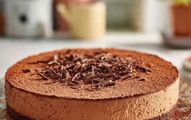 Decadent Chocolate Mousse Cake with rich chocolate layers and creamy texture