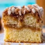 Delicious Copycat Starbucks Coffee Cake slice on a plate