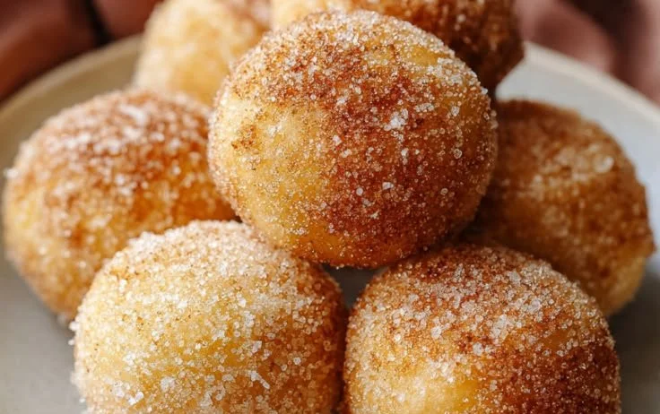 Delicious caramel apple pie bites served on a plate