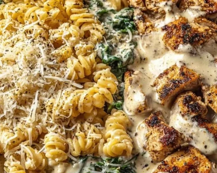 A bowl of Easy Garlic Parmesan Pasta topped with fresh parsley and grated cheese.