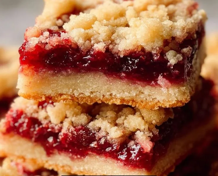 Delicious five-ingredient raspberry bars ready to be enjoyed