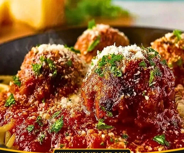 Delicious homemade spaghetti and meatballs served with a rich marinara sauce.