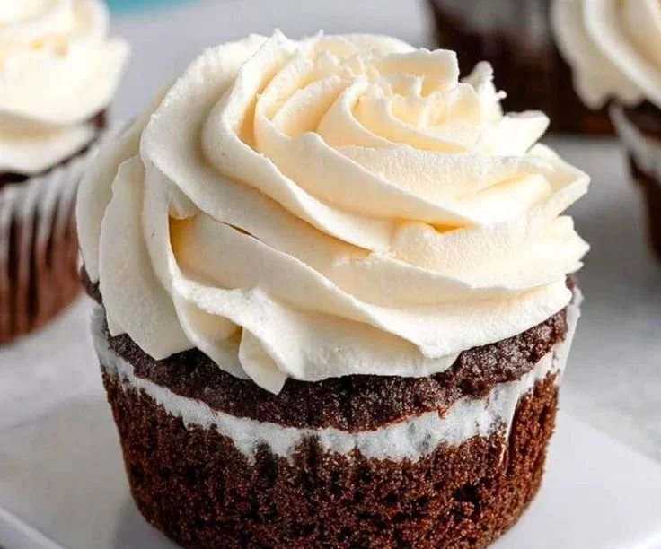 Delicious homemade marshmallow frosting on a cake