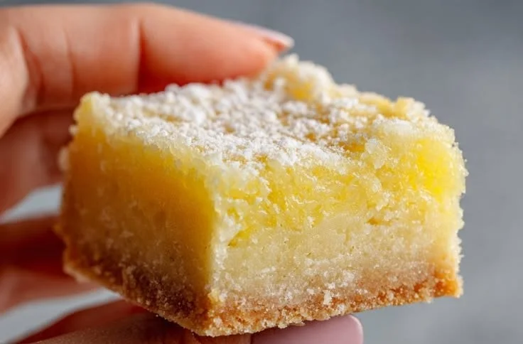 Delicious Lemon Custard Pie Bars with a golden crust and lemon filling