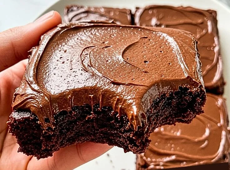 Delicious Lunch Lady brownies ready to be served, showcasing a rich chocolate texture.