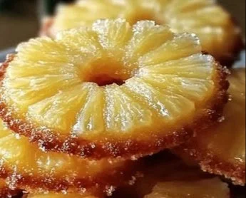 Mini pineapple upside down cookies garnished with cherries and pineapple slices