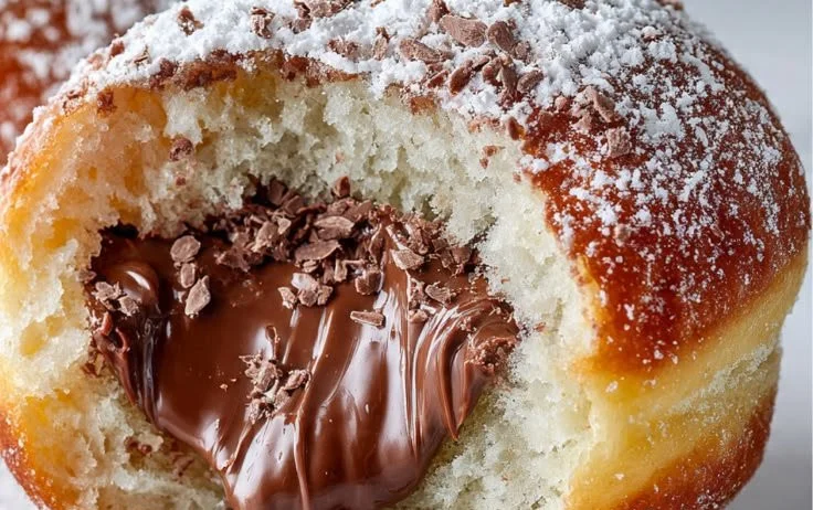 Homemade Nutella Bombs with melted Nutella filling