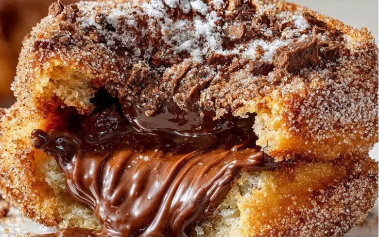 Delicious Nutella Bombs filled with creamy Nutella on a rustic plate.