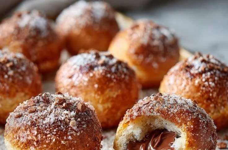 Decadent Nutella bombs filled with creamy chocolate spread
