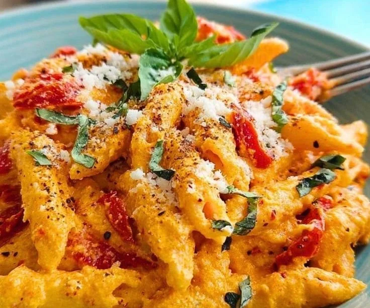 One-pot Tomato Ricotta Pasta with fresh tomatoes and creamy ricotta cheese