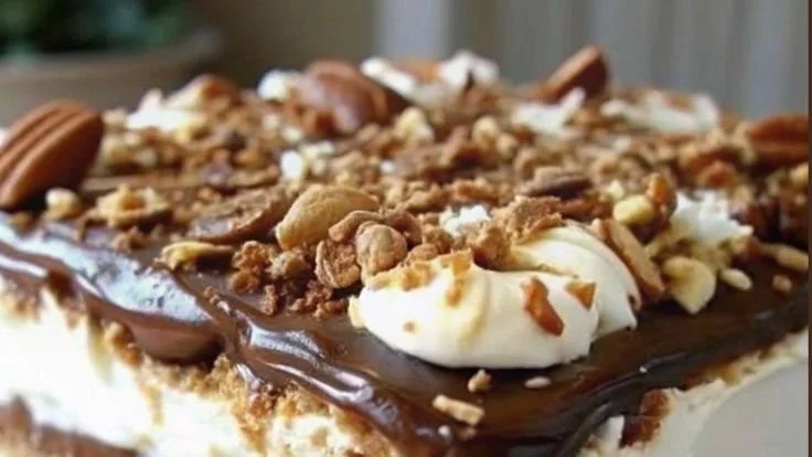 Delicious Sex in a Pan dessert with creamy layers and chocolate