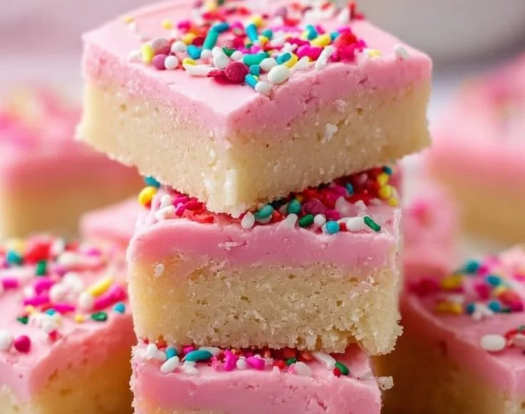 Delicious homemade Sugar Cookie Bars on a plate, perfect for any celebration.