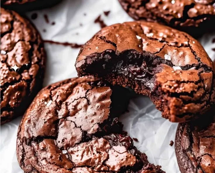 Freshly baked ultimate chocolate cookies on a plate