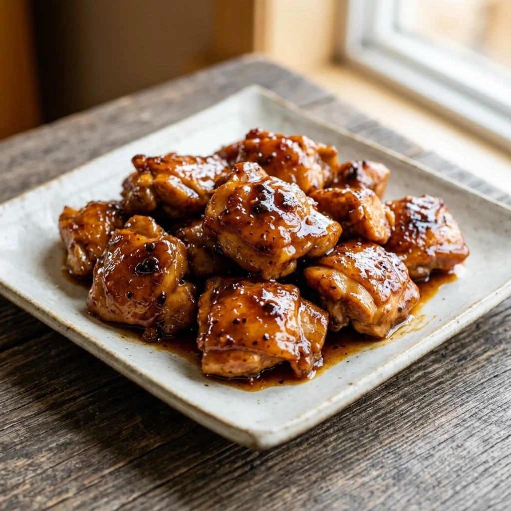 Delicious Chipotle Honey Chicken garnished with fresh herbs.