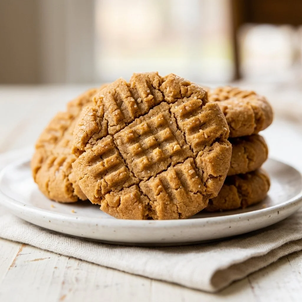 Delicious homemade peanut butter cookies on a cooling rack