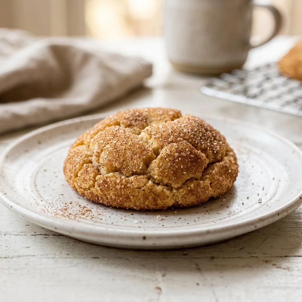 Delicious homemade Snickerdoodle Cookies with cinnamon sugar topping