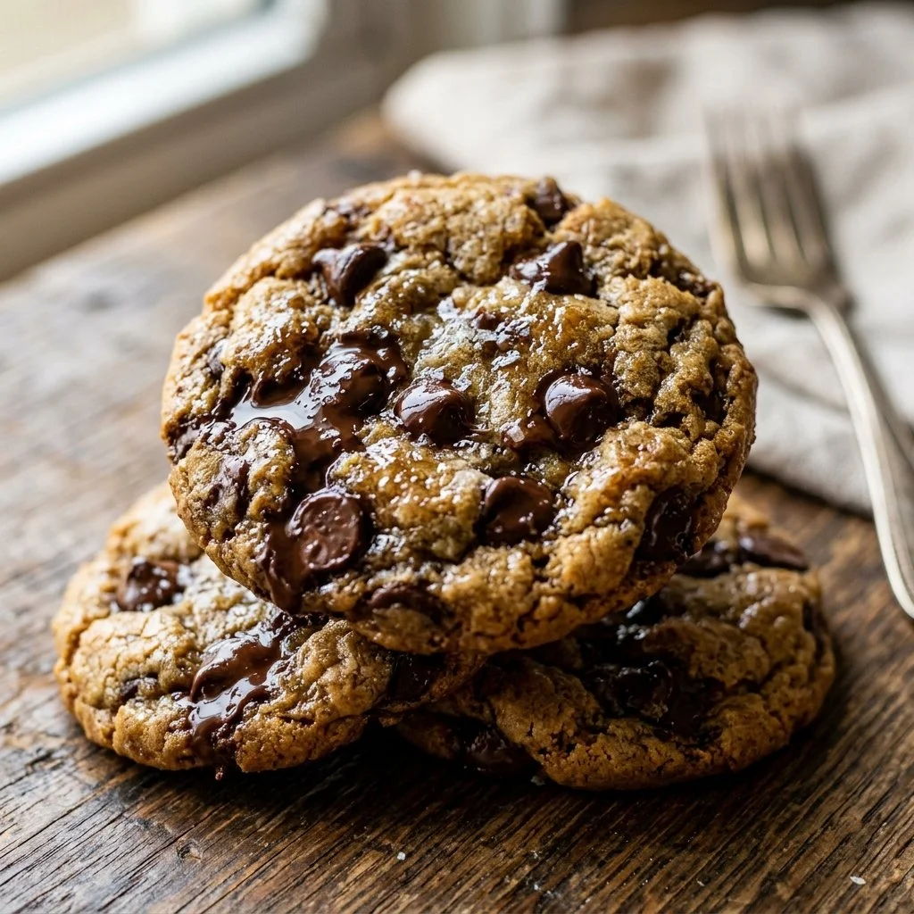 Delicious soft chocolate chip cookies fresh out of the oven