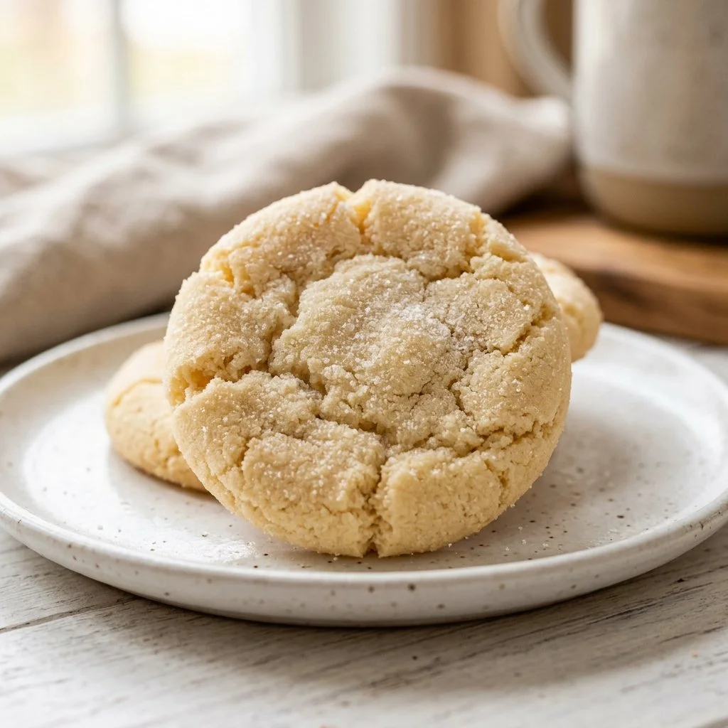 Soft and chewy sugar cookies, freshly baked and cheerful.