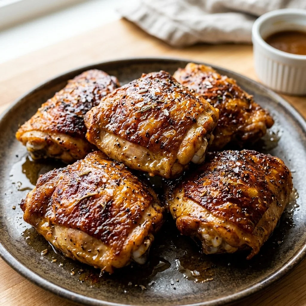 Crispy air fryer chicken served with fresh vegetables