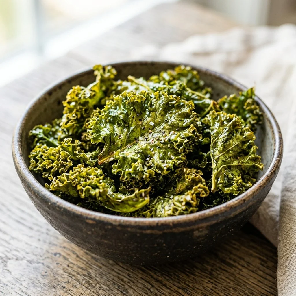 Air fryer kale chips recipe - crispy and healthy snack option