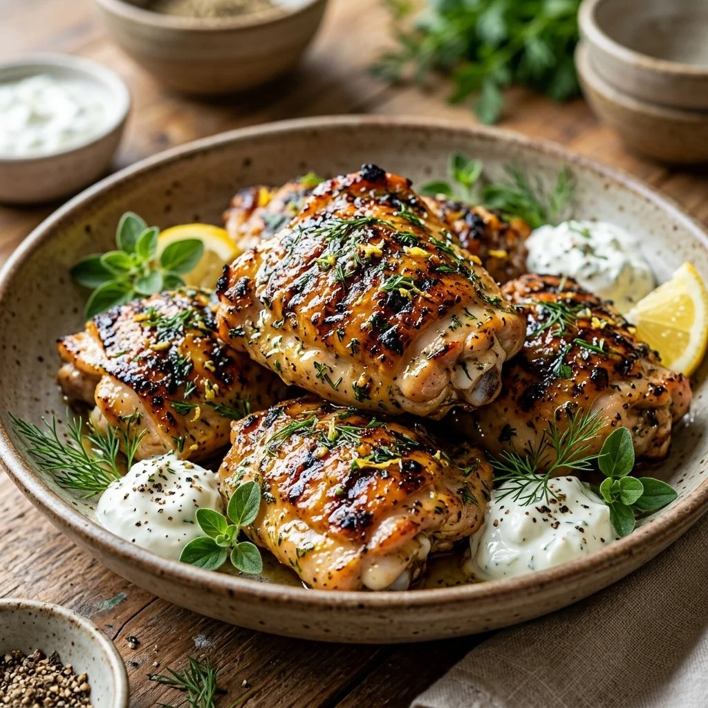 Delicious Greek Yogurt Chicken marinated and grilled to perfection