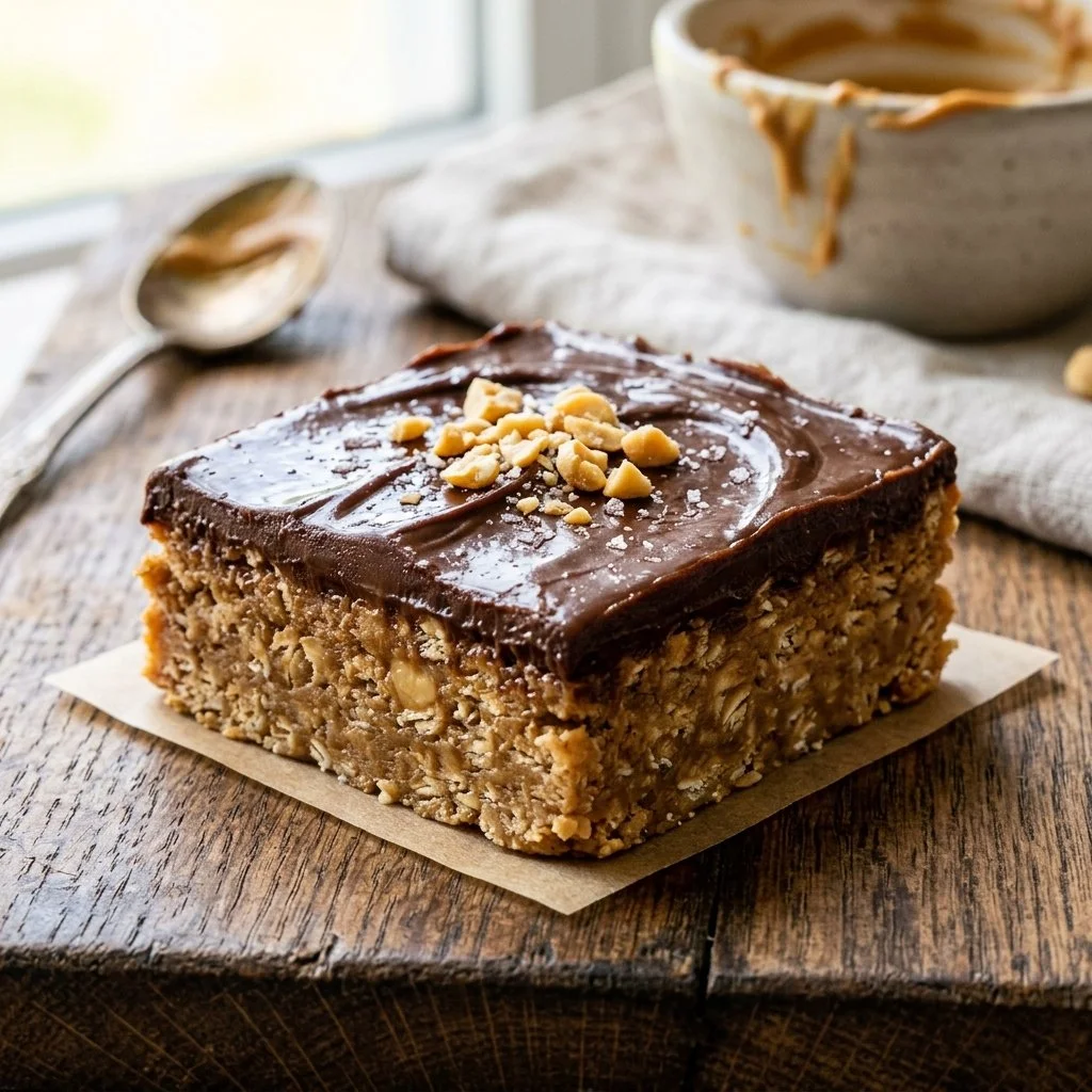 Delicious no-bake peanut butter bars ready to enjoy