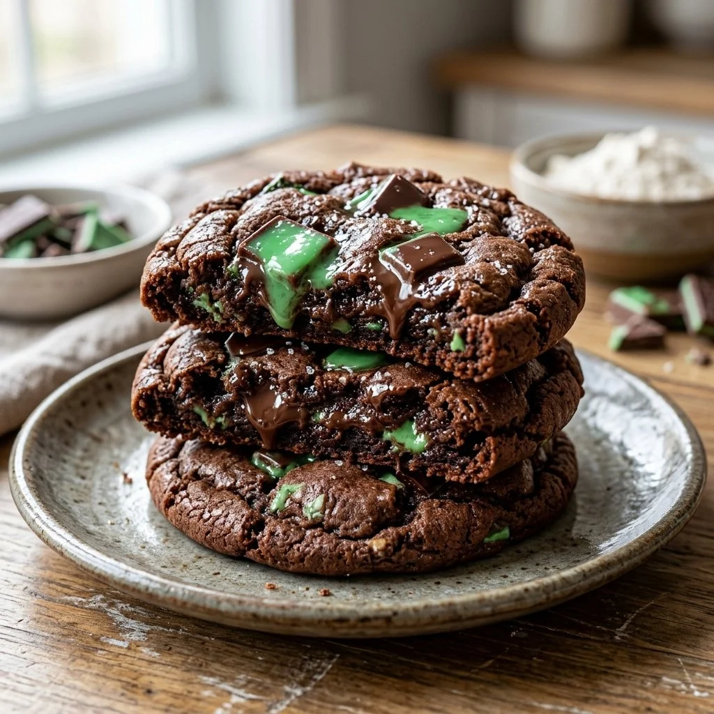 Delicious Andes Mint Cookies with chocolate and mint flavors