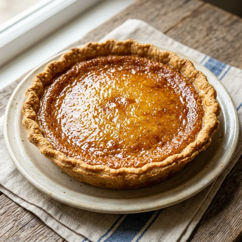 Delicious homemade chess pie, a classic Southern dessert with a rich custard filling.