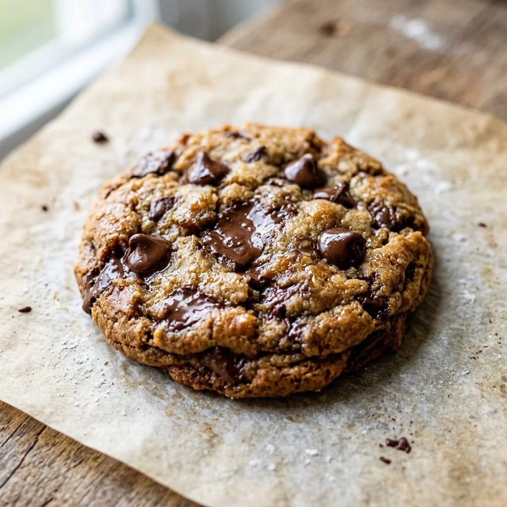 Delicious chocolate chip cookies fresh out of the oven