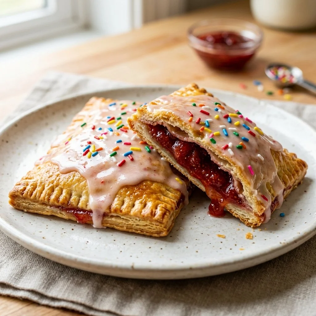 Delicious homemade Pop Tarts with colorful frosting and various filling options