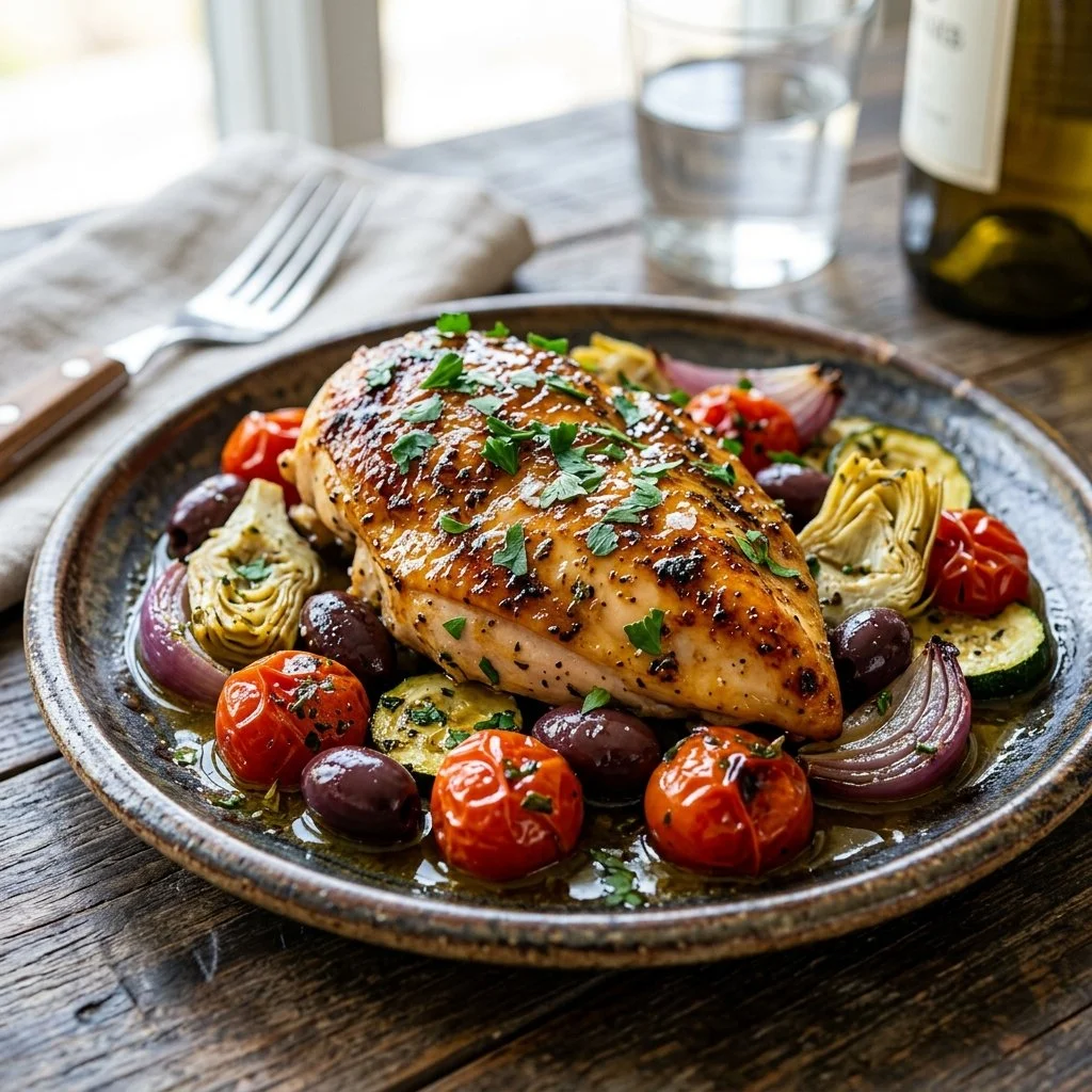 Delicious Mediterranean Chicken with herbs and spices