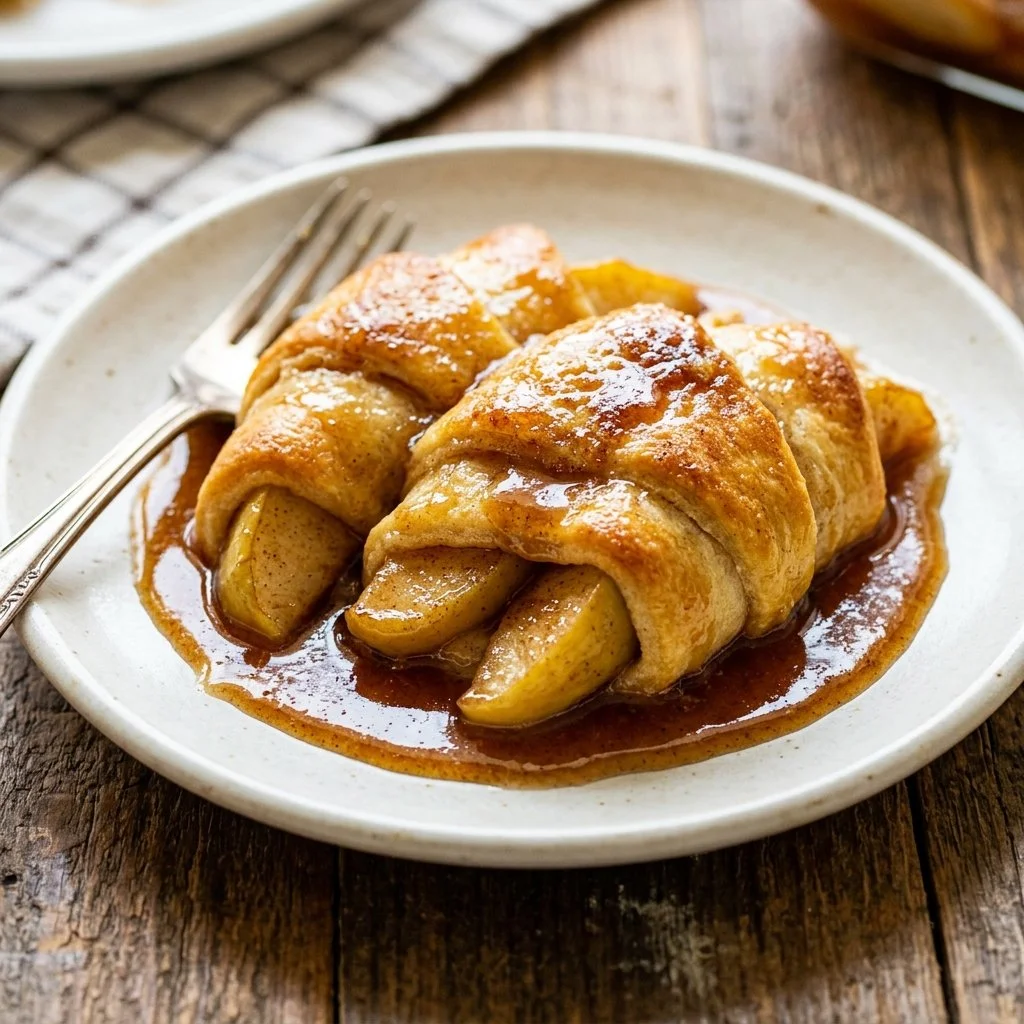 Mountain Dew Apple Dumplings fresh out of the oven with a golden crust.