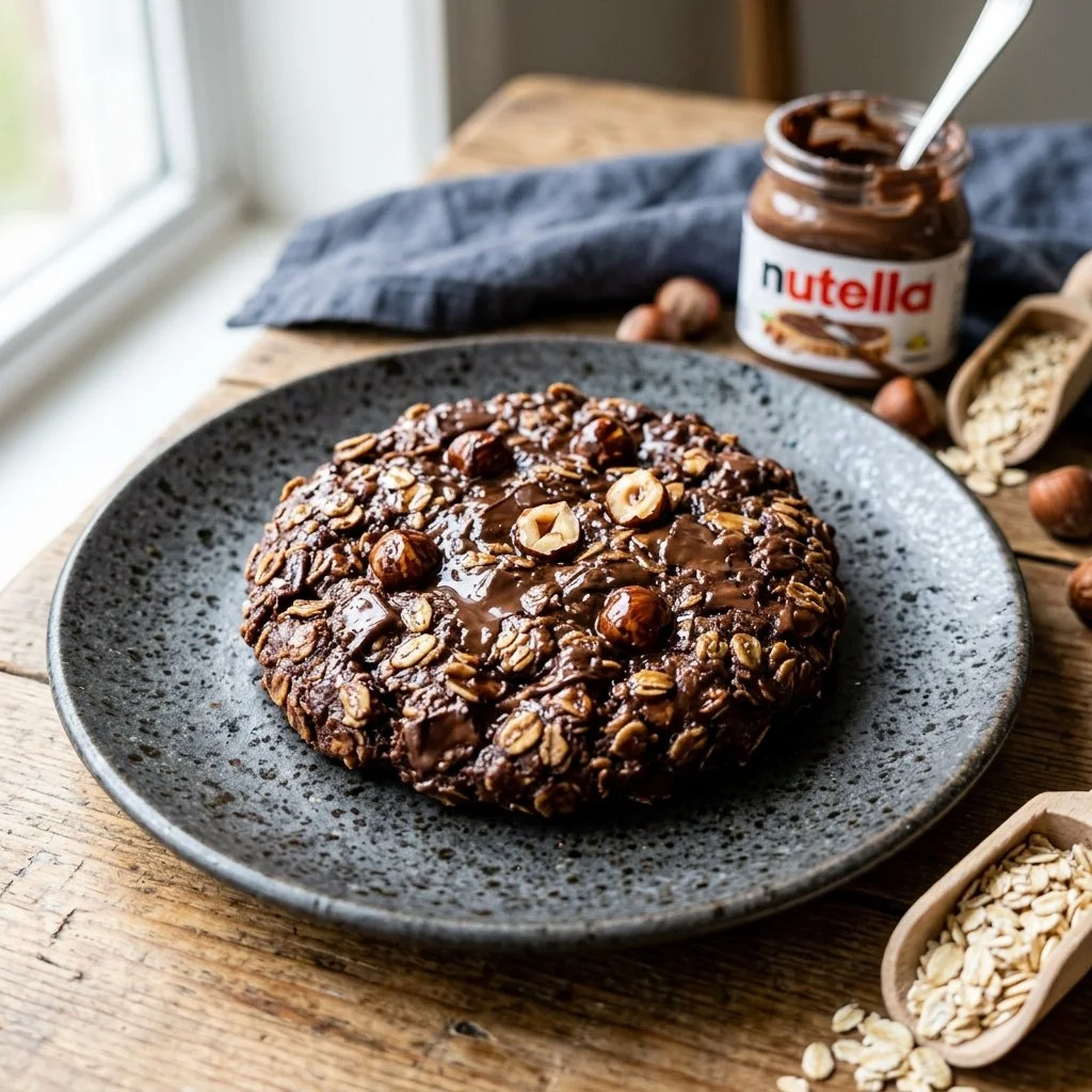 Delicious no-bake Nutella cookies ready to enjoy