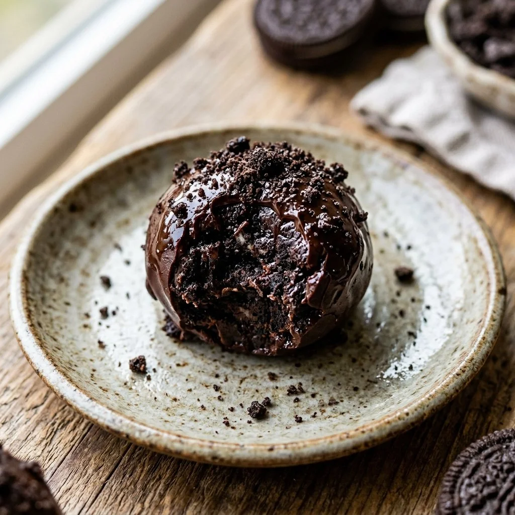 Decadent homemade Oreo Truffles coated in chocolate