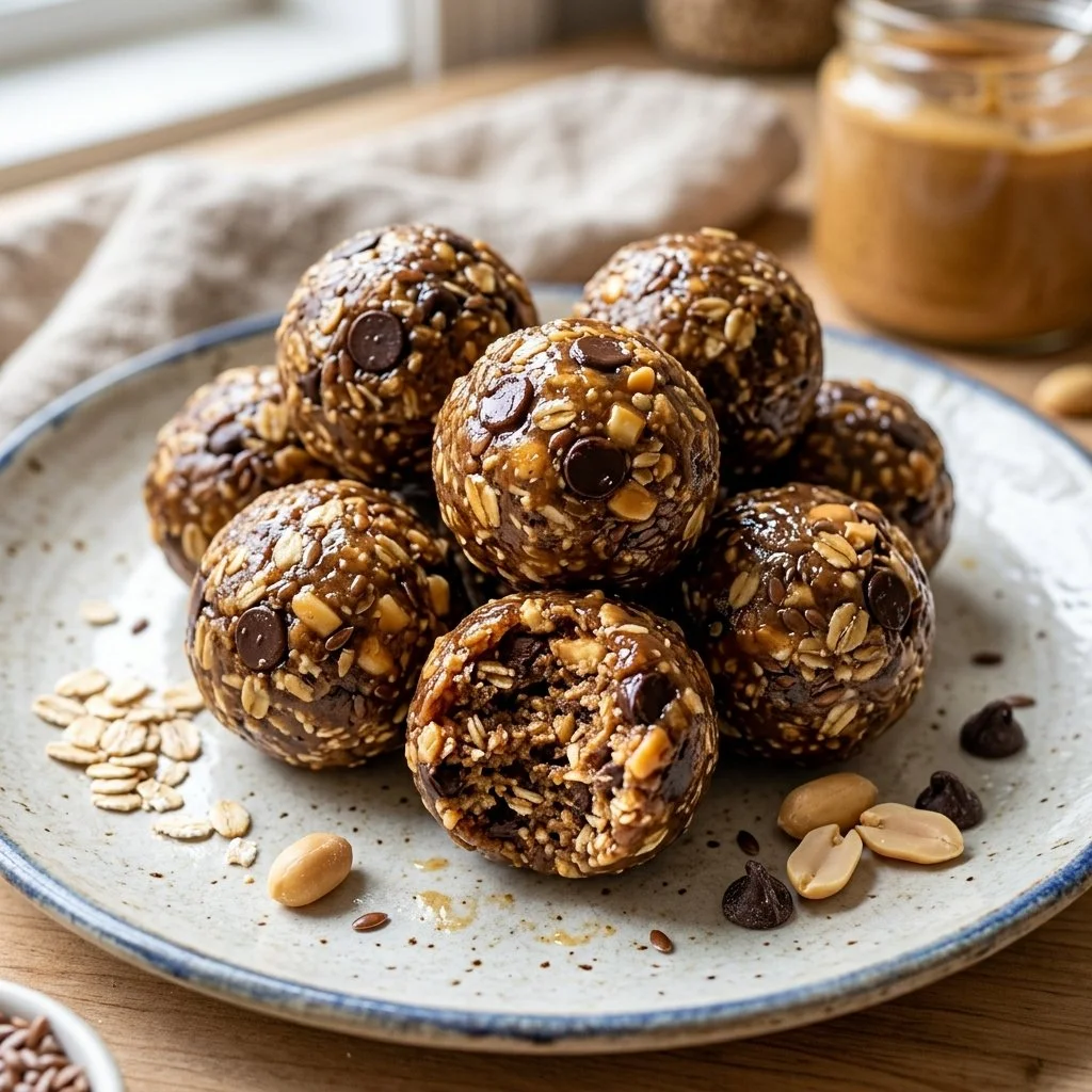 Healthy Peanut Butter Energy Balls recipe for a nutritious snack